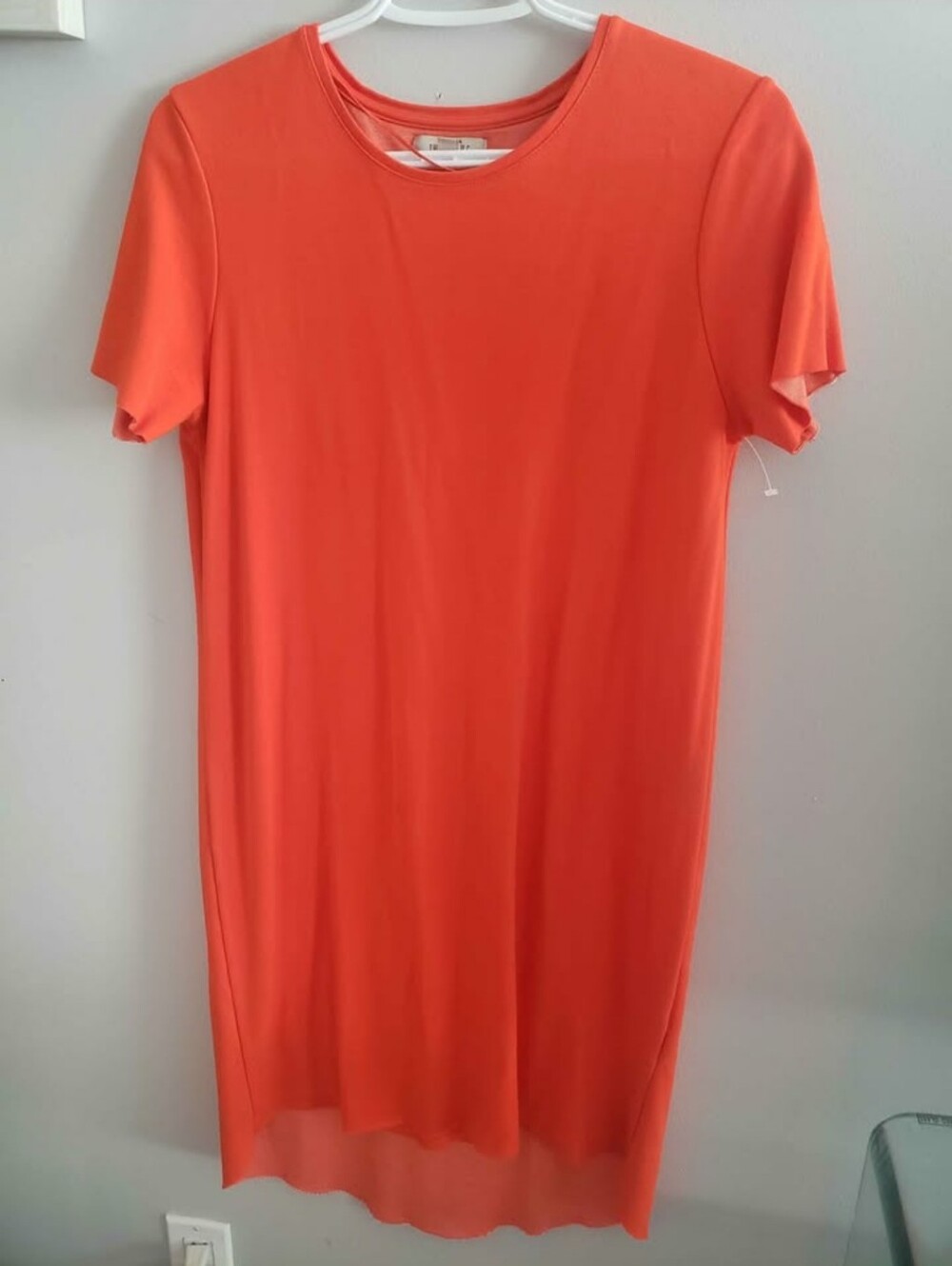 Women’s Simple Shift Dress in Coral Orange